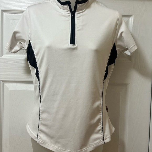 Burberry Cream and Black Zip-Up Jersey - Picture 1 of 5
